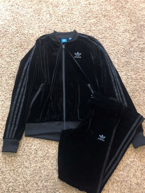 adidas velvet tracksuit women